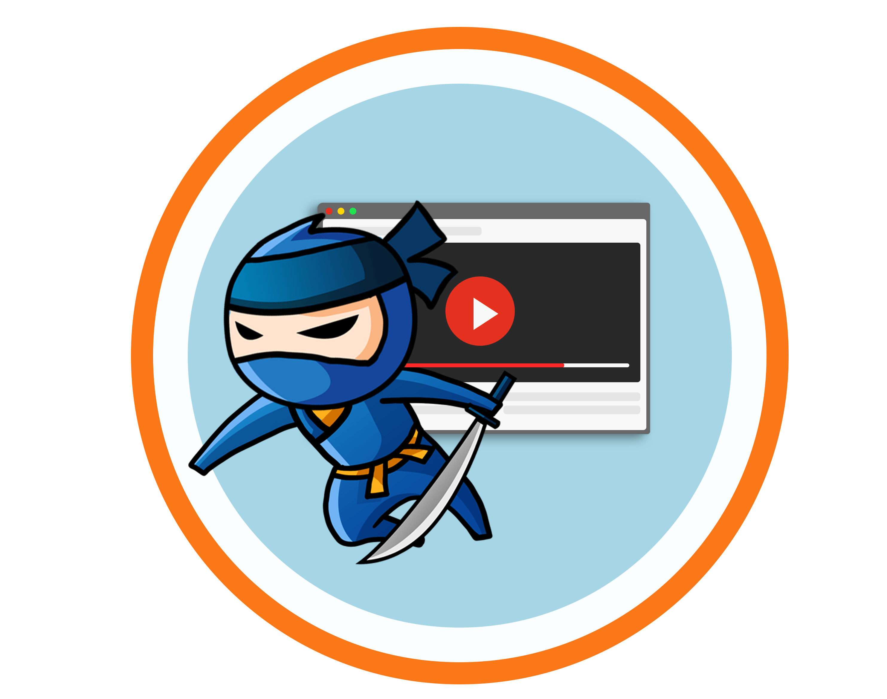 youtube ninja care ține sabie